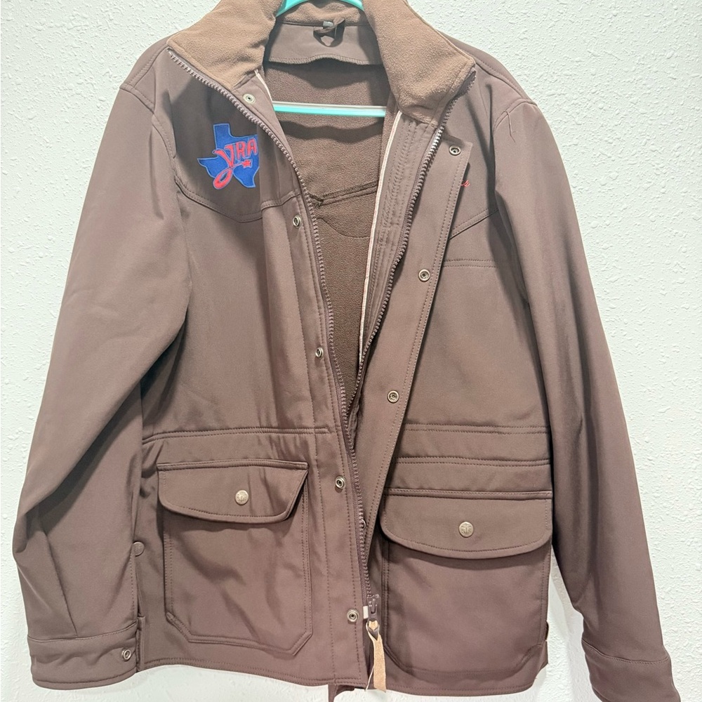 STS Ranchwear Brown Work Jacket with Rodeo Contest Patch L - Picture 7 of 12